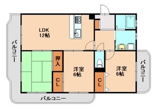 グランデージ空港南の物件間取画像